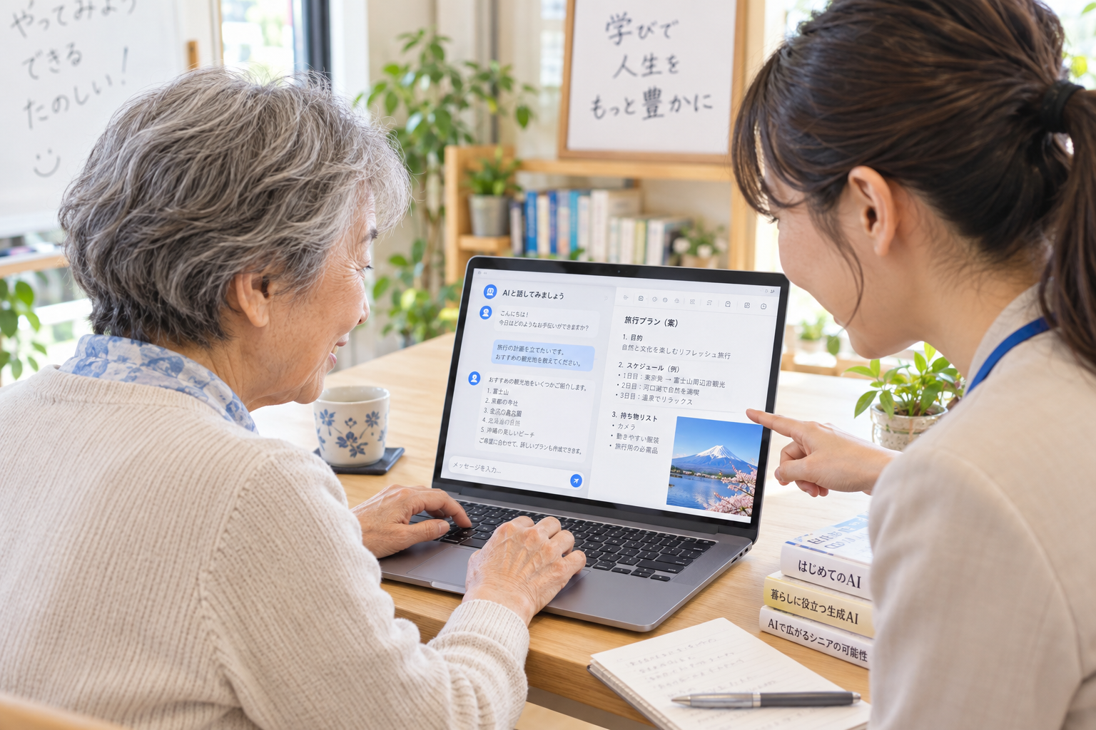 基礎講座で扱う制作物のイメージ（AI生成）